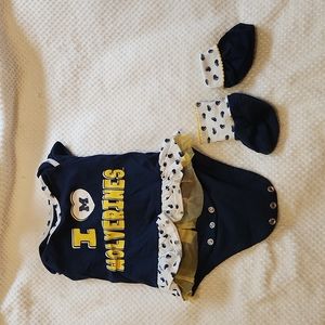 U of M Onesie with booties